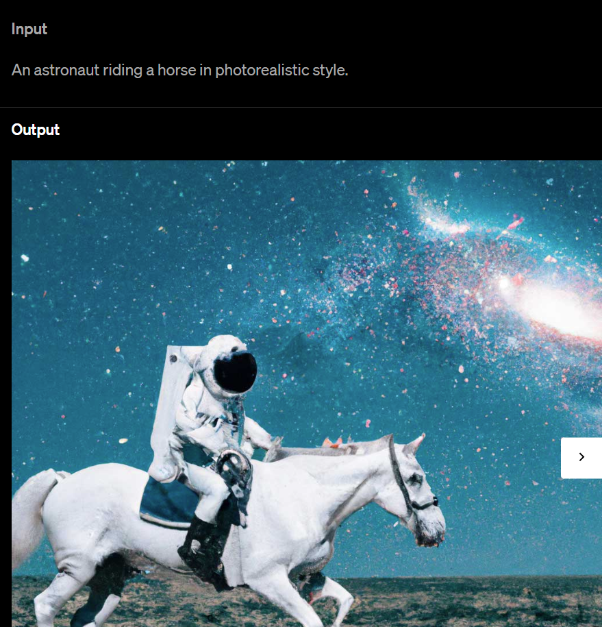 screenshot of DALL-E 3